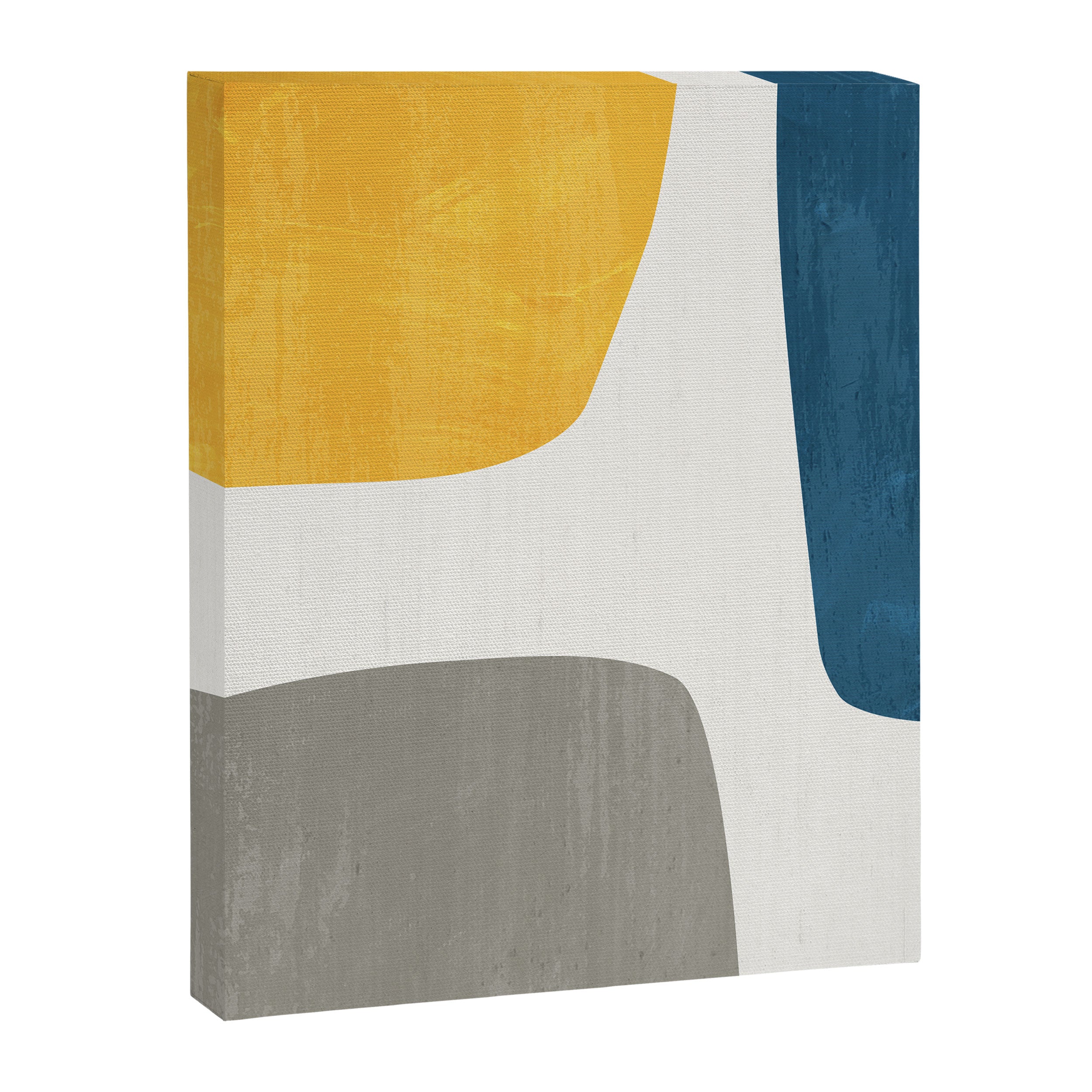 Blue & Yellow Gray Original Simple Artwork Canvas Print Gallery Image 6