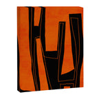 Bold Black and Orange Abstract Canvas Print Gallery Image 6