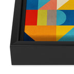 Bold Colorful Geometric Design Bright Vibrant Artwork Framed Canvas Print Gallery Image 3
