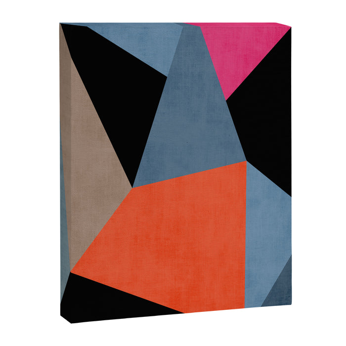Bold Geometric Abstract Orange Pink Modern Art Canvas Print Gallery Image 1
