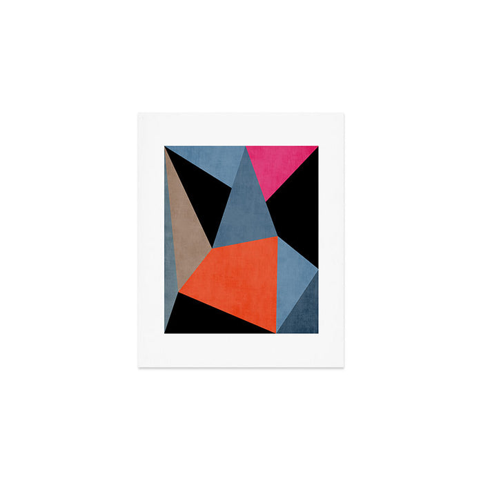 Bold Geometric Abstract Orange Pink Modern Art Art Print Gallery Image 1