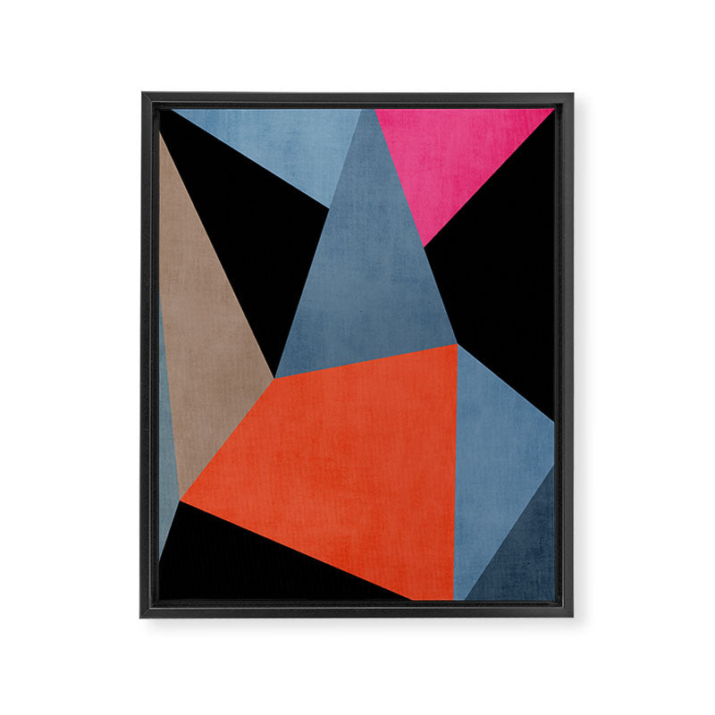 Bold Geometric Abstract Orange Pink Modern Art Framed Canvas Print Gallery Image 6
