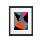 Bold Geometric Abstract Orange Pink Modern Art Framed Art Print Gallery Image 4