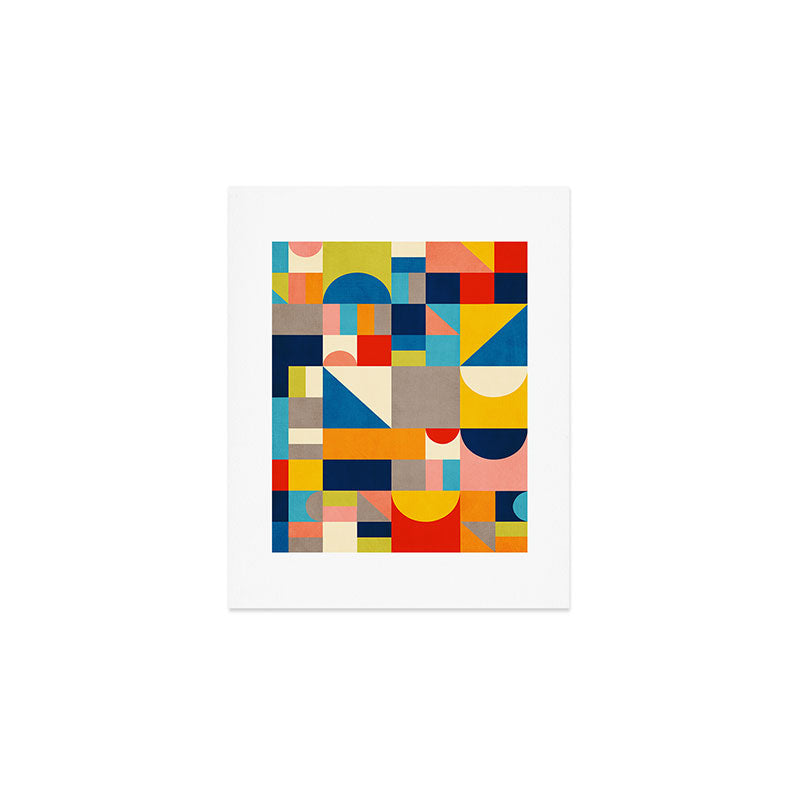Bright Colorful Geometric Modern Vibrant Art Art Print Gallery Image 1