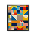 Bright Colorful Geometric Modern Vibrant Art Framed Canvas Print Gallery Image 6