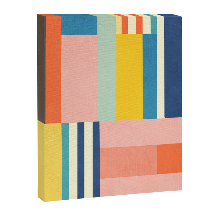Bright Pastels Geometric Colorful Abstract Artwork Canvas Print Gallery Image 1