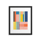 Bright Pastels Geometric Colorful Abstract Artwork Framed Art Print Gallery Image 5