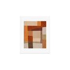Brown Burnt Orange Beige Tones Green Abstract Art Art Print Gallery Image 1