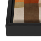 Brown Burnt Orange Beige Tones Green Abstract Art Framed Canvas Print Gallery Image 3