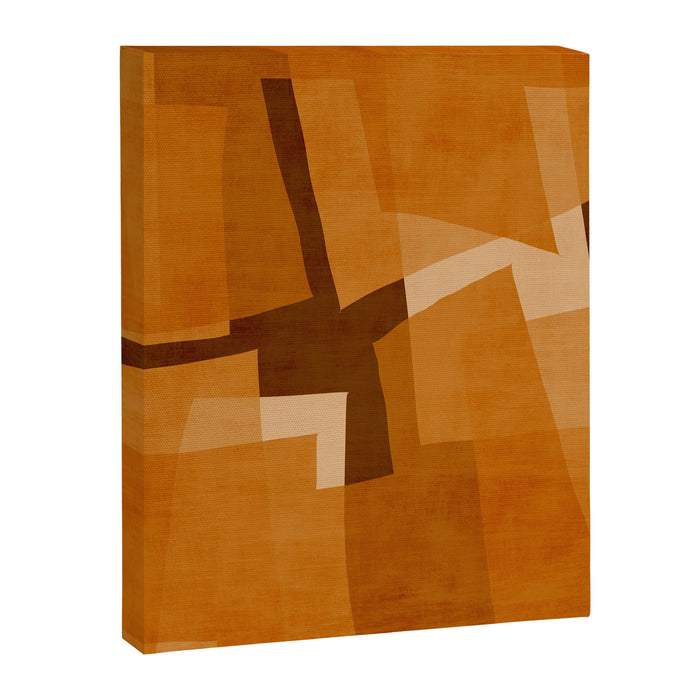 Burnt Orange Abstract Shapes Canvas Print Gallery Image 1