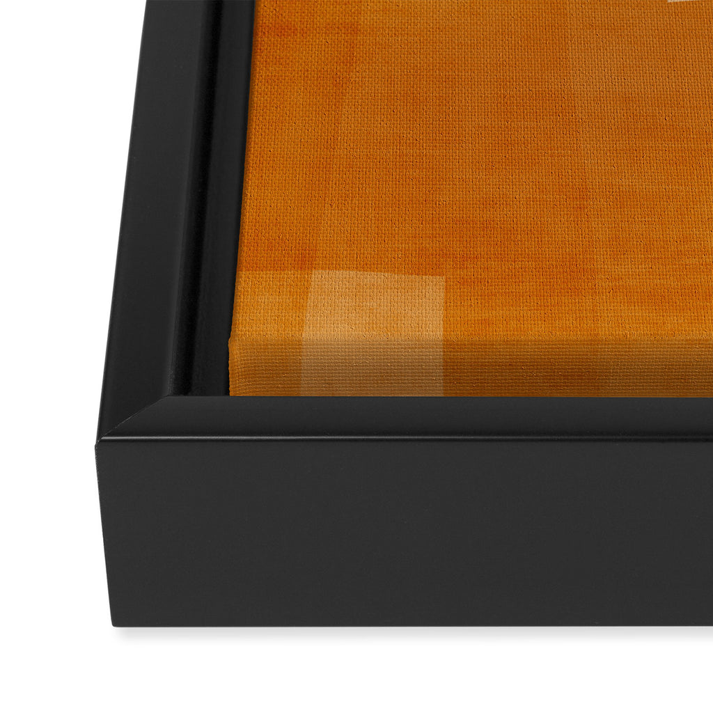 Burnt Orange Abstract Shapes Framed Canvas Print Gallery Image 3