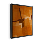 Burnt Orange Abstract Shapes Framed Canvas Print Gallery Image 2