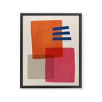 Chloe Pink Orange Blue Beige Framed Canvas Print Gallery Image 6