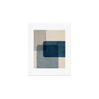 Classy Blue Beige Geometric II Art Print Gallery Image 1