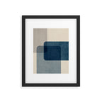 Classy Blue Beige Geometric II Framed Art Print Gallery Image 5