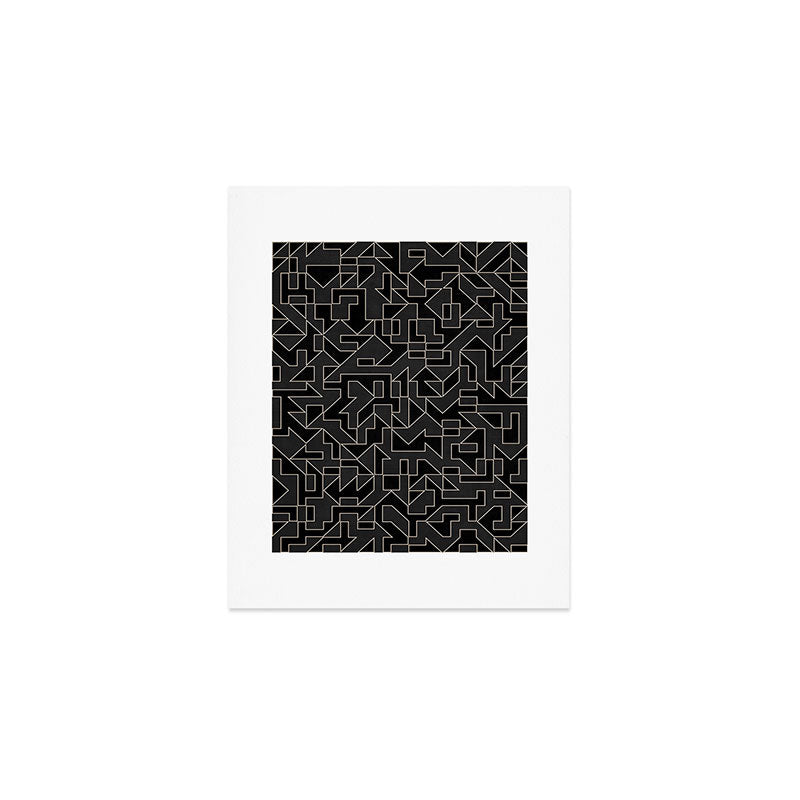 Classy Elegant Black White Gray Modern Artwork Art Print Gallery Image 1