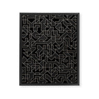 Classy Elegant Black White Gray Modern Artwork Framed Canvas Print Gallery Image 6