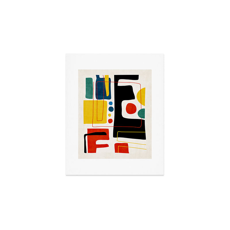 Colorful Bold Abstract Modern Artwork H02 Art Print Gallery Image 1
