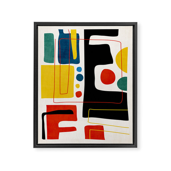 Colorful Bold Abstract Modern Artwork H02 Framed Canvas Print Gallery Image 1