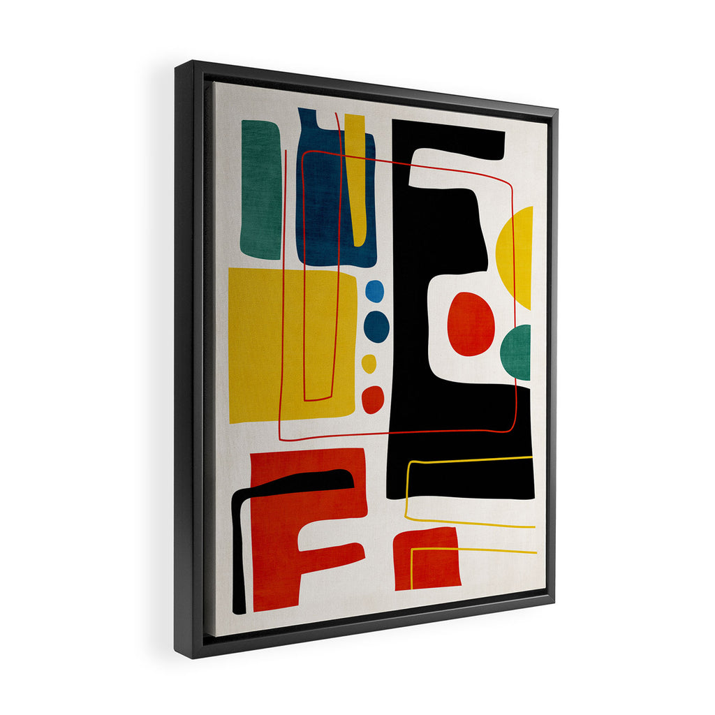 Colorful Bold Abstract Modern Artwork H02 Framed Canvas Print Gallery Image 2