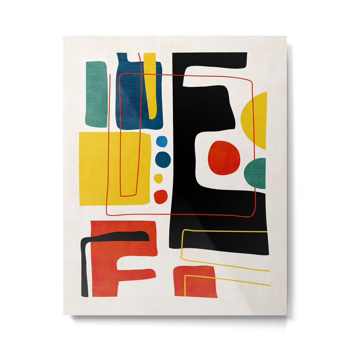 Colorful Bold Abstract Modern Artwork H02 Metal Print Gallery Image 1