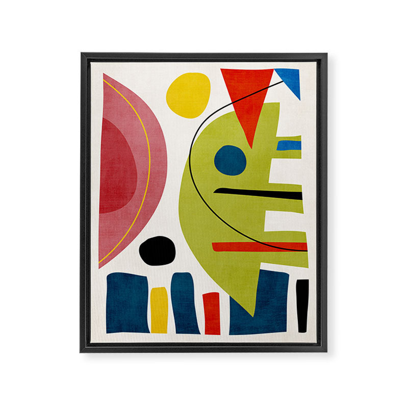Colorful Bold Abstract Modern Artwork H03 Framed Canvas Print Gallery Image 6