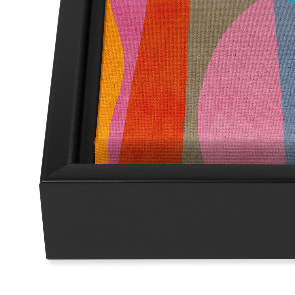 Colorful Bright Vibrant Modern Abstract Artwork Framed Canvas Print Gallery Image 3