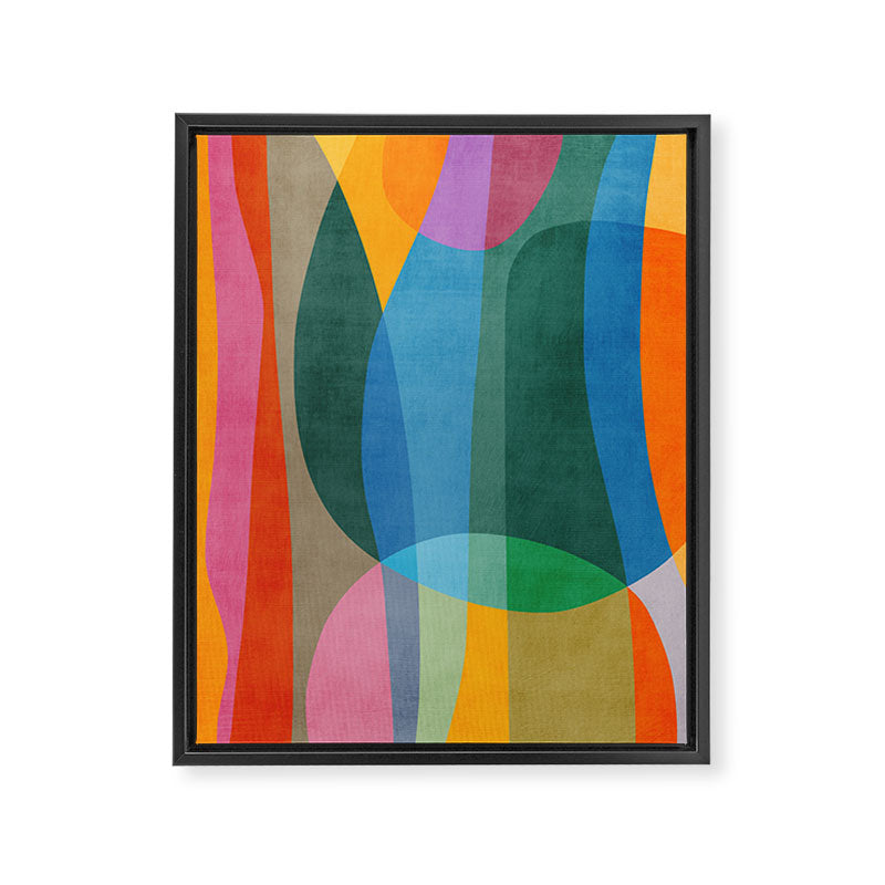 Colorful Bright Vibrant Modern Abstract Artwork Framed Canvas Print Gallery Image 6