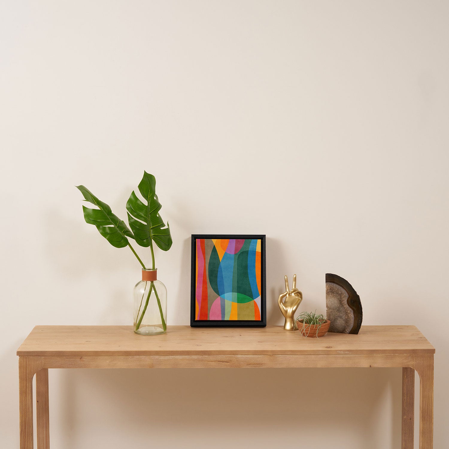 Colorful Bright Vibrant Modern Abstract Artwork Framed Canvas Print Gallery Image 4