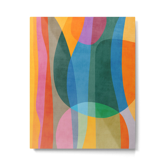Colorful Bright Vibrant Modern Abstract Artwork Metal Print Gallery Image 1