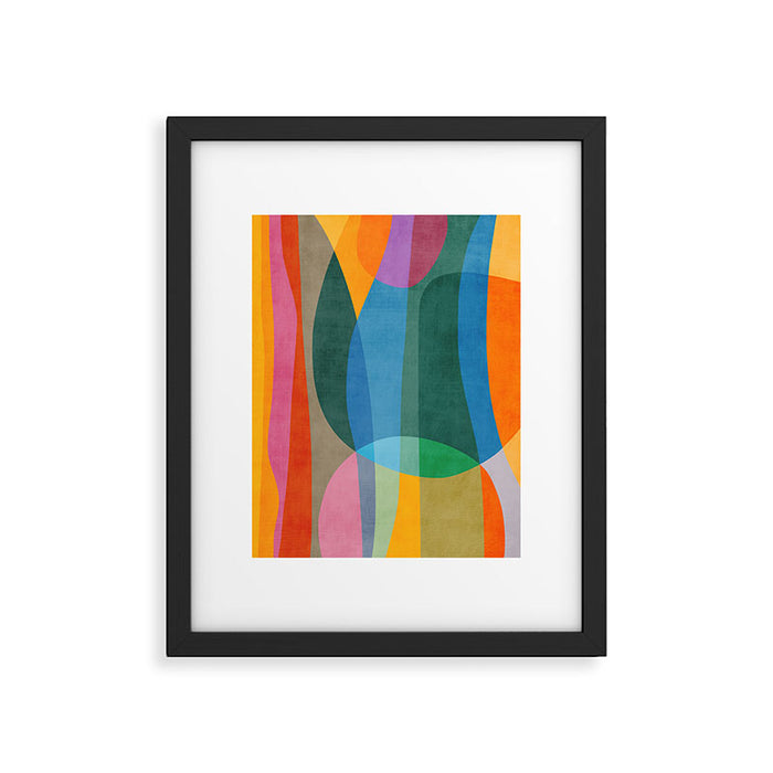 Colorful Bright Vibrant Modern Abstract Artwork Framed Art Print Gallery Image 1