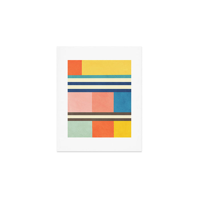 Colorful Geometric Design Bright Pastel Tones Art Print Gallery Image 1