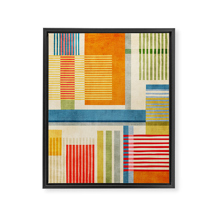 Colorful Geometric Modern Design Art I Framed Canvas Print Gallery Image 1
