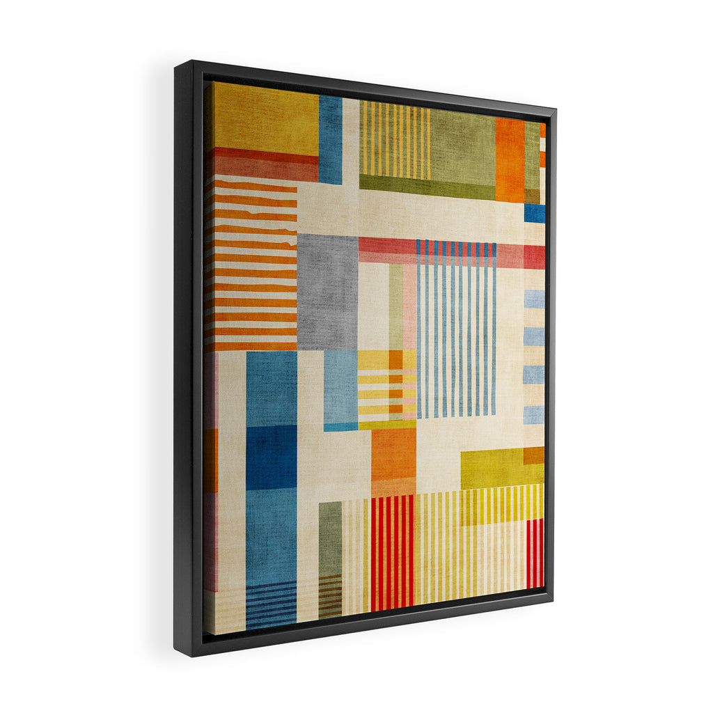 Colorful Geometric Modern Design Art II Framed Canvas Print Gallery Image 2
