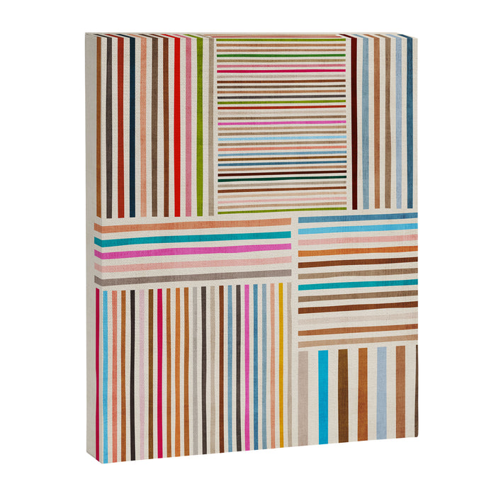 Colorful Lines Playful Modern Artwork Canvas Print Gallery Image 1