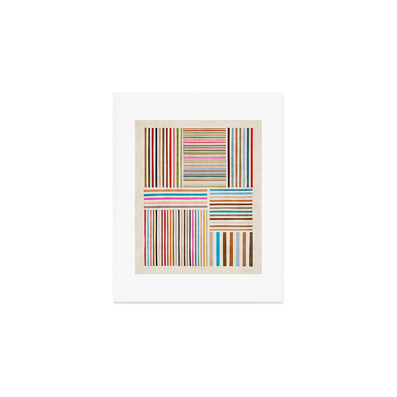 Colorful Lines Playful Modern Artwork Art Print Gallery Image 1