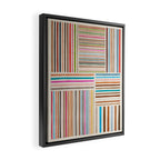 Colorful Lines Playful Modern Artwork Framed Canvas Print Gallery Image 2