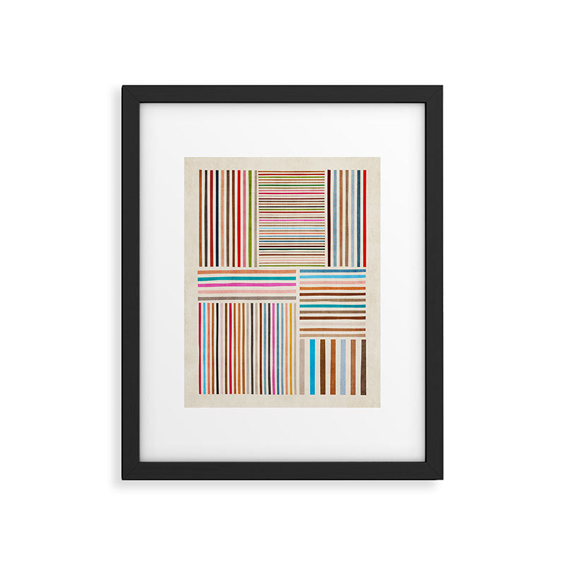 Colorful Lines Playful Modern Artwork Framed Art Print Gallery Image 5