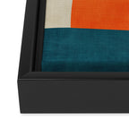 Colorful Modern Patchwork Abstract Art Framed Canvas Print Gallery Image 3