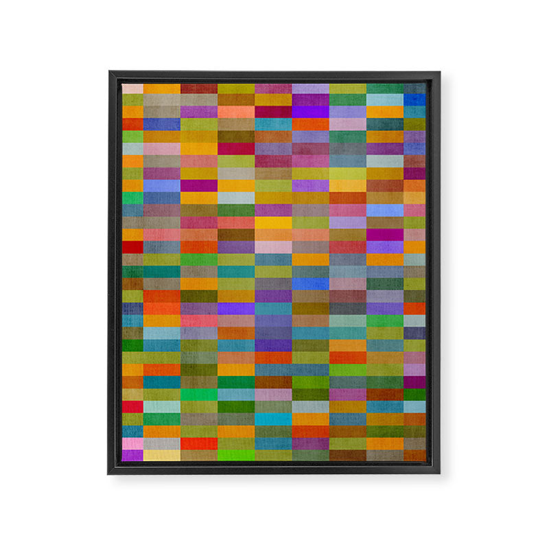 Colorful Mosaic Geometric Klee Tones 02 Framed Canvas Print Gallery Image 6