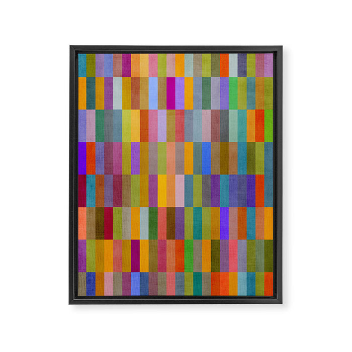 Colorful Mosaic Geometric Klee Tones 01 Framed Canvas Print Gallery Image 1