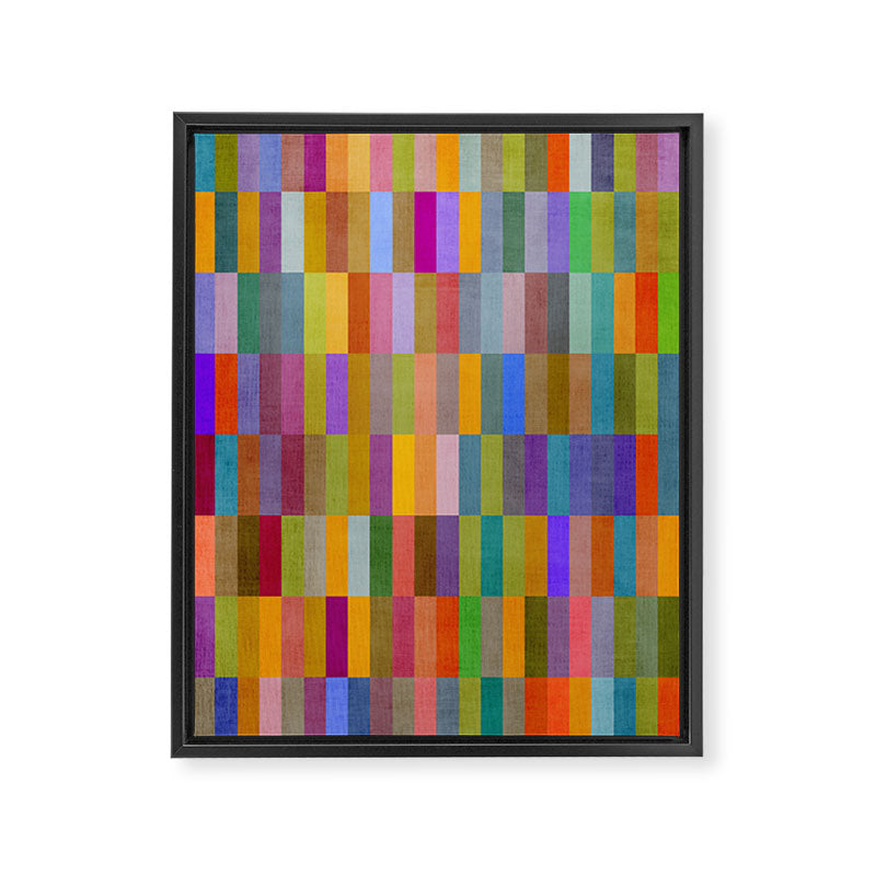 Colorful Mosaic Geometric Klee Tones 01 Framed Canvas Print Gallery Image 6