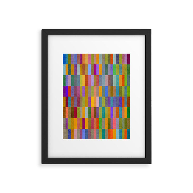 Colorful Mosaic Geometric Klee Tones 01 Framed Art Print Gallery Image 5