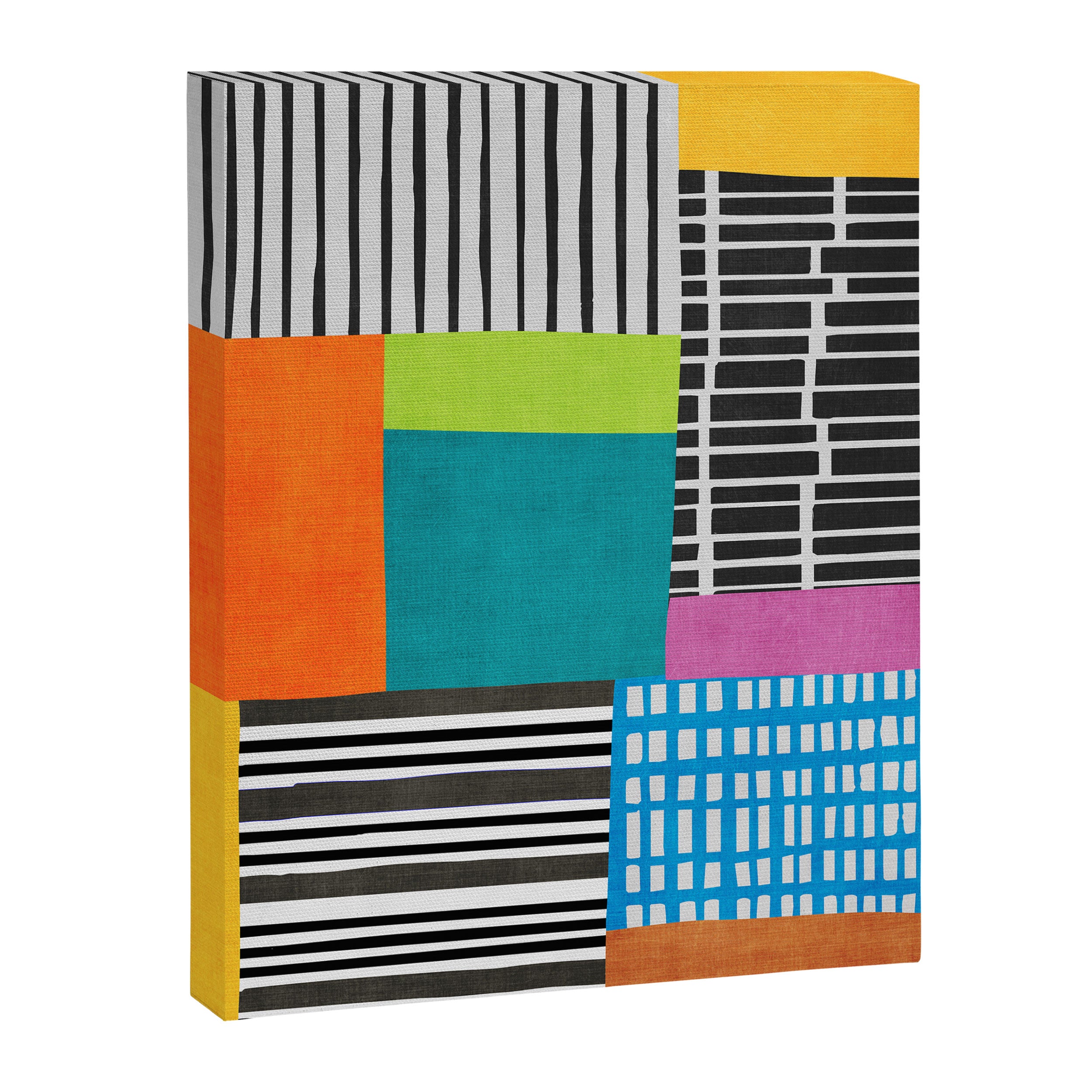 Colorful Patchwork Design Artwork Canvas Print Gallery Image 6