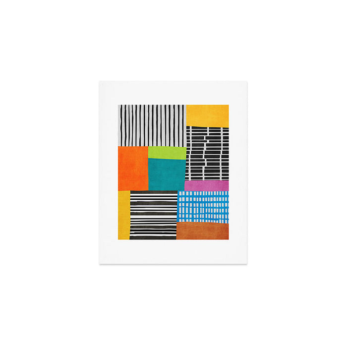 Colorful Patchwork Design Artwork Art Print Gallery Image 1