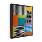 Colorful Patchwork Design Artwork Framed Canvas Print Gallery Image 2