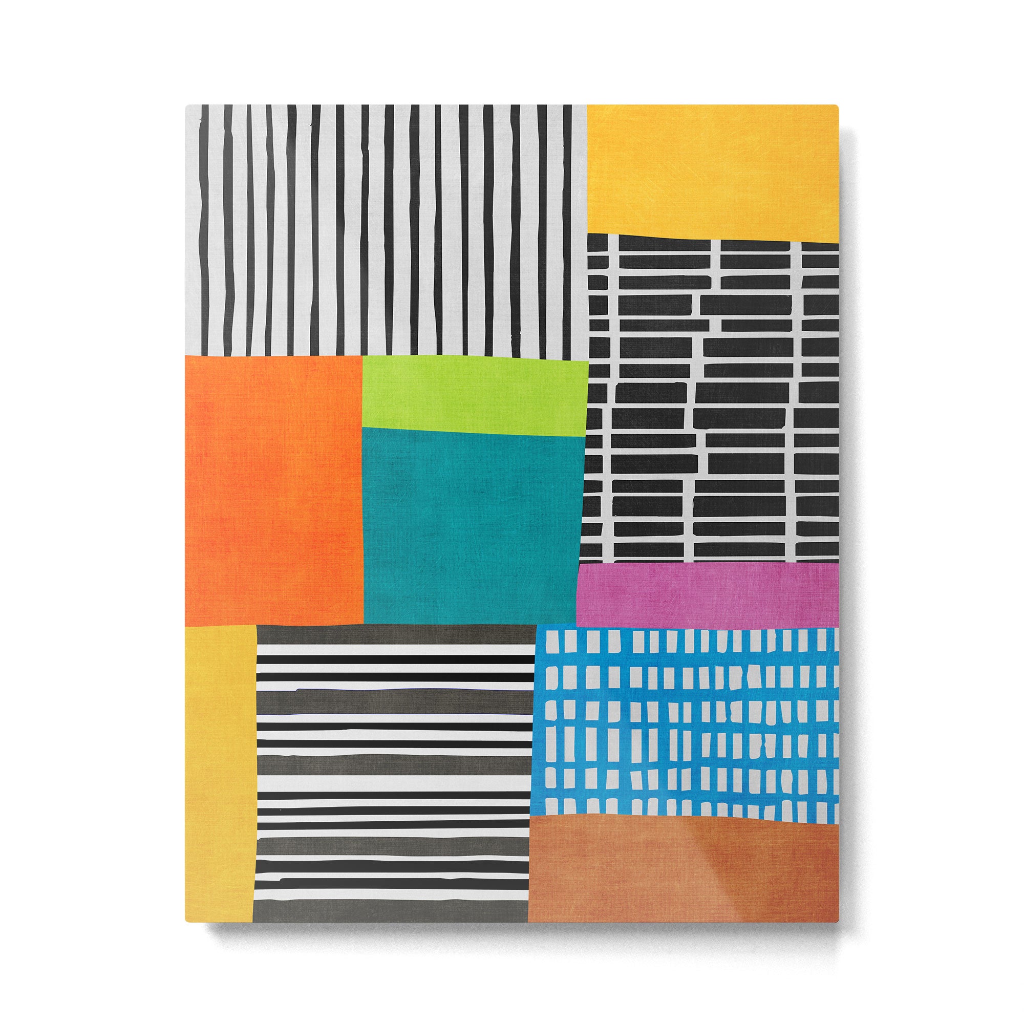 Colorful Patchwork Design Artwork Metal Print Gallery Image 4
