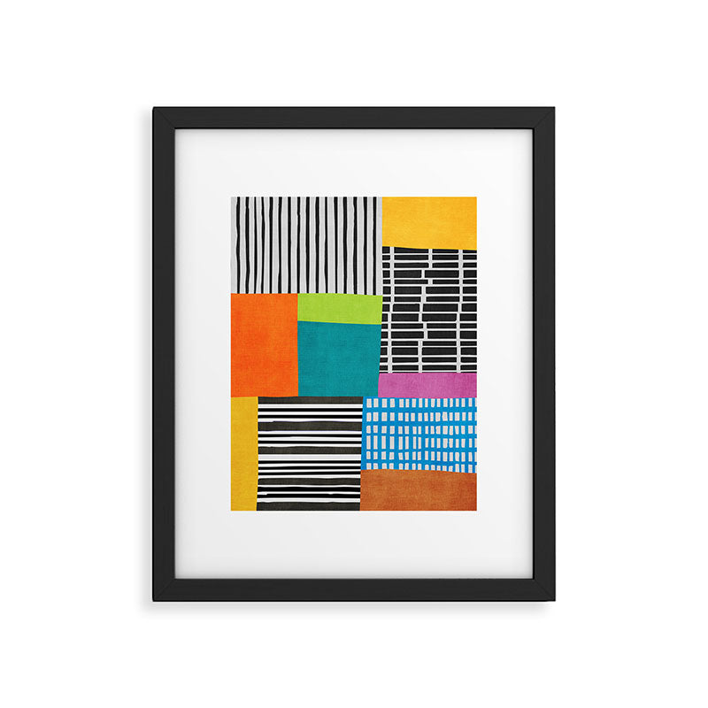 Colorful Patchwork Design Artwork Framed Art Print Gallery Image 5