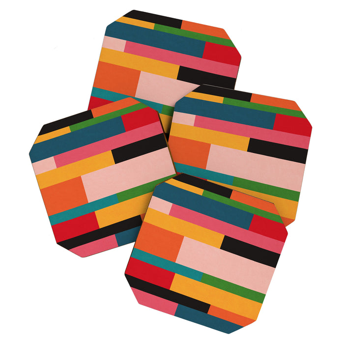 Colorful Patchwork MCM Art Coaster Gallery Image 1