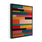 Colorful Patchwork MCM Art Framed Canvas Print Gallery Image 2
